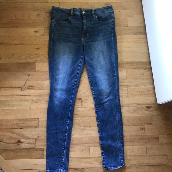 American Eagle Outfitters Denim - AE Super Stretch High Rise Skinny Jeans - 12L